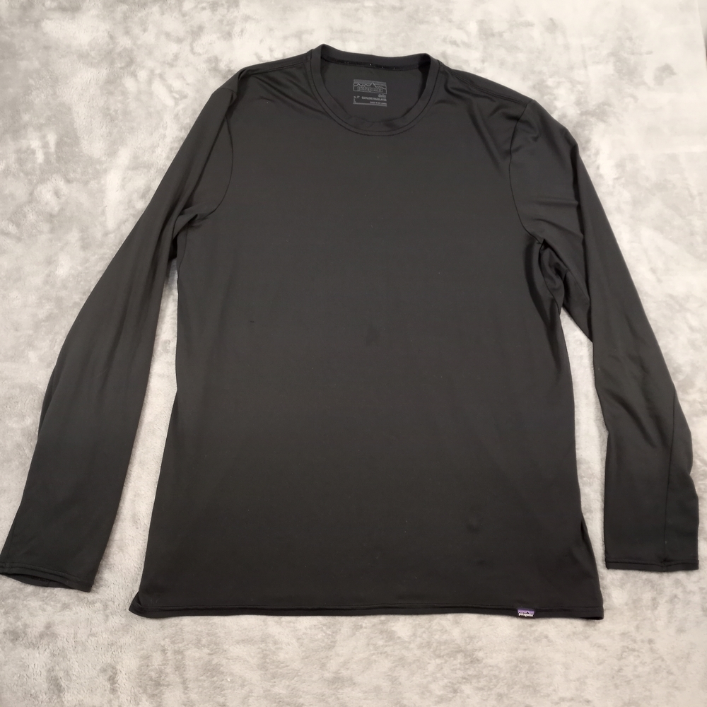 Patagonia Men's Charcoal Black Long Sleeve Tee Size Medium